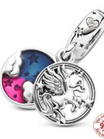Pandora-Perles de chat porte-bonheur en argent regardé 925 pour femme, famille, fille, garçon, théâtre, amour, pendentif, convient aux bracelets à breloques, bricolage, bijoux originaux