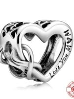 Pandora-Perles de chat porte-bonheur en argent regardé 925 pour femme, famille, fille, garçon, théâtre, amour, pendentif, convient aux bracelets à breloques, bricolage, bijoux originaux